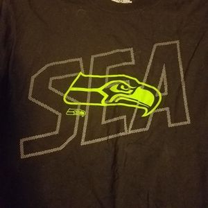Seattle Seahawks Black Long Sleeve Shirt Size Large